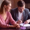 image:imageOutus 2 Pieces Wedding Pens for Guest Book Signing Pen with Metal Hollow Round Holder Stand Set for Wedding Bridal Engagement Reception SuppliesGoldPurple