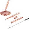 image:imageOutus 2 Pieces Wedding Pens for Guest Book Signing Pen with Metal Hollow Round Holder Stand Set for Wedding Bridal Engagement Reception SuppliesGoldRose Gold