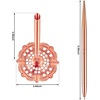 image:imageOutus 2 Pieces Wedding Pens for Guest Book Signing Pen with Metal Hollow Round Holder Stand Set for Wedding Bridal Engagement Reception SuppliesGoldRose Gold
