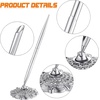 image:imageOutus 2 Pieces Wedding Pens for Guest Book Signing Pen with Metal Hollow Round Holder Stand Set for Wedding Bridal Engagement Reception SuppliesGoldSilver