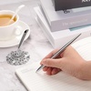 image:imageOutus 2 Pieces Wedding Pens for Guest Book Signing Pen with Metal Hollow Round Holder Stand Set for Wedding Bridal Engagement Reception SuppliesGoldSilver