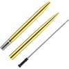 image:imageOutus 30 Pcs Rose Gold Ballpoint Pens Slim Mentallic Retractable Pens SetGold