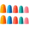 image:imageOutus 10 Pcs Rubber Finger Tips Thimbles Silicone Gripper Protector Thick