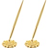 image:imageOutus 2 Pieces Wedding Pens for Guest Book Signing Pen with Metal Hollow Round Holder Stand Set for Wedding Bridal Engagement Reception SuppliesGoldGold