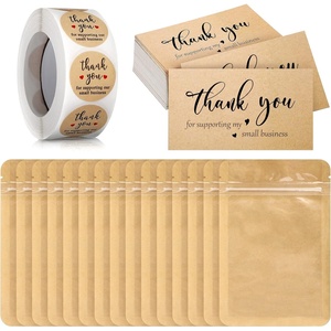 image:image620 Pcs Thank You for Supporting My Small Business Set PinkKraft Paper