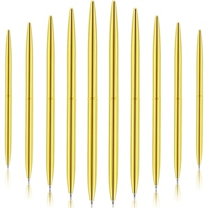 image:imageOutus 30 Pcs Rose Gold Ballpoint Pens Slim Mentallic Retractable Pens SetGold