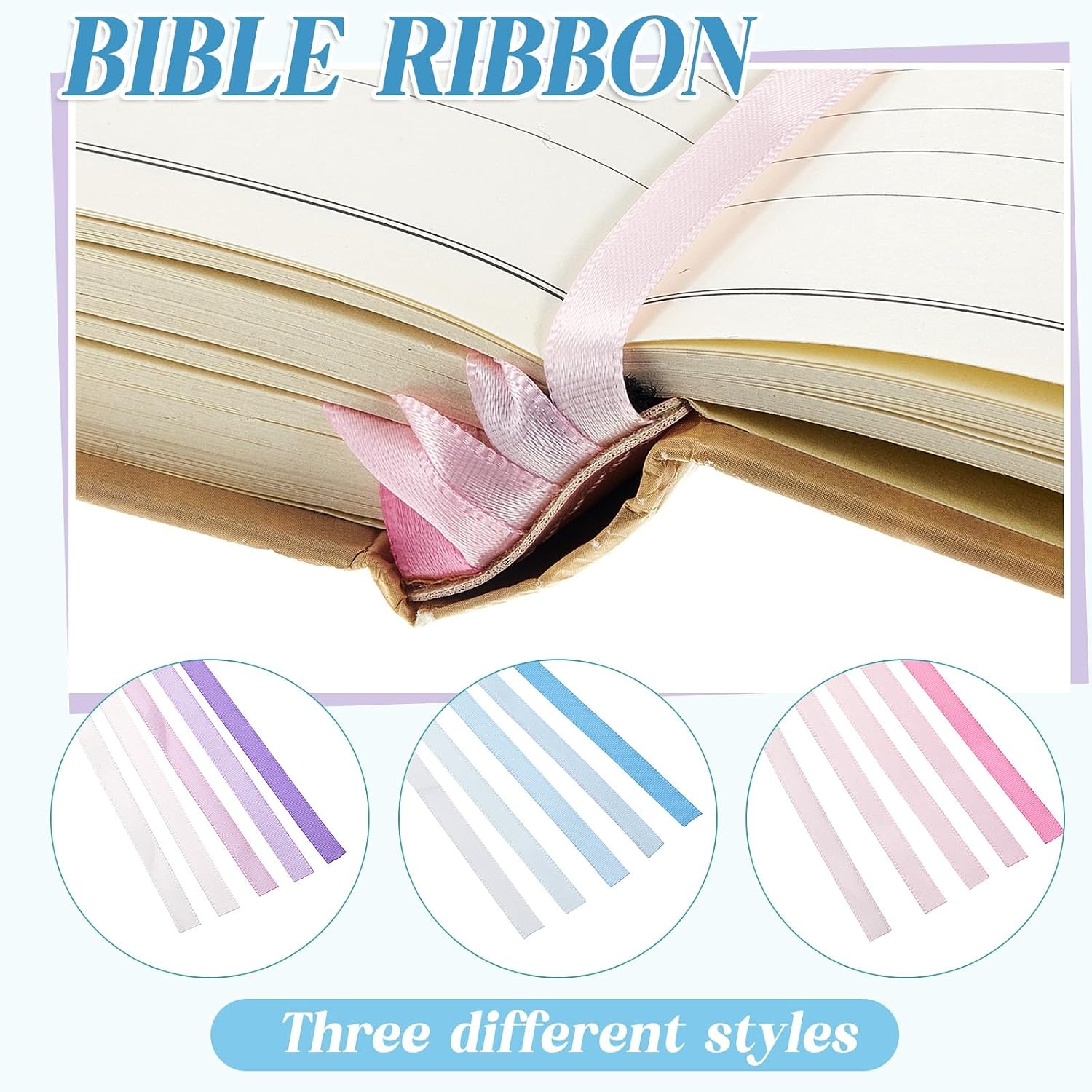image:imageOutus Bible Ribbon Bookmarks Leather TagSimpleBlackMorandi