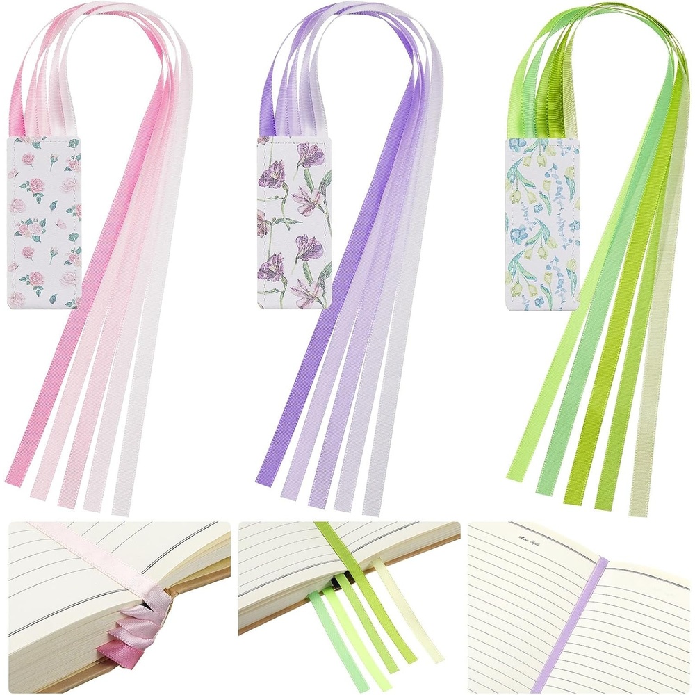 image:imageOutus Bible Ribbon Bookmarks Leather TagSimpleBlackMorandi