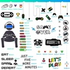 image:image56 Pieces Gamer Wall Decals Gamer Wall Sticker Gaming Controller Joystick