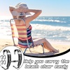 image:imageOutus 2 Pack Beach Chair Backpack Straps Adjustable Shoulder Black BlueGreen  Black