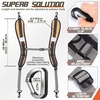 image:imageOutus 2 Pack Beach Chair Backpack Straps Adjustable Shoulder Black BlueKhaki  Black