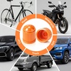 image:imageOutus 20 Pcs Tire Valve Stem Caps Universal Tire CapsBlackOrange Red