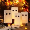image:imageOutus 24 Pcs Luminaries Paper Bags with LED Tea Lights Pumpkin ExpressionGhost Expression