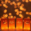 image:imageOutus 24 Pcs Luminaries Paper Bags with LED Tea Lights Pumpkin ExpressionPumpkin Expression