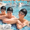 image:imageOutus 4 Set Swim Goggles Swimming Cap Set for Men Women Nose Clips Waterproof Earplugs and Case Silicone No Leak Antifog UV Protection