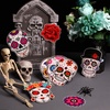 image:imageOutus 50 Pcs Day of The Dead Decorations for Altar Sugar Skull Cutouts for Halloween Mexican Fiesta Party Supplies Day of The Dead Cutouts Bulletin Board Wall Decor