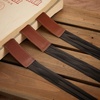 image:imageOutus Bible Ribbon Bookmarks Leather TagSimpleBlackBlack