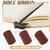 image:imageOutus Bible Ribbon Bookmarks Leather TagSimpleBlackBlack