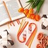 image:imageOutus Bible Ribbon Bookmarks Leather TagSimpleBlackOrange