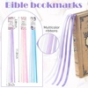 image:imageOutus Bible Ribbon Bookmarks Leather TagSimpleBlackPink