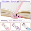 image:imageOutus Bible Ribbon Bookmarks Leather TagSimpleBlackPink