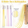 image:imageOutus Bible Ribbon Bookmarks Leather TagSimpleBlackPurple