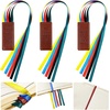 image:imageOutus Bible Ribbon Bookmarks Leather TagSimpleBlackYellow blue red green