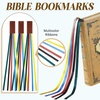 image:imageOutus Bible Ribbon Bookmarks Leather TagSimpleBlackYellow blue red green