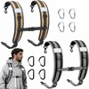image:imageOutus 2 Pack Beach Chair Backpack Straps Adjustable Shoulder Black BlueKhaki  Black