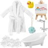 image:imageOutus 7 Pcs Christmas Doll Accessories Kit Holiday Doll Bath Clothes Set