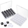 image:imageOutus Assorted Colors 50 Prewound Bobbins Compatible with Brother MachinesBlack White