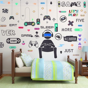 image:image56 Pieces Gamer Wall Decals Gamer Wall Sticker Gaming Controller Joystick