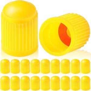 image:imageOutus 20 Pcs Tire Valve Stem Caps Universal Tire CapsBlackYellow