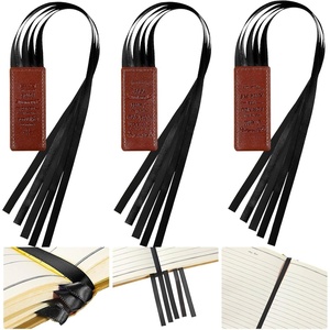 image:imageOutus Bible Ribbon Bookmarks Leather TagSimpleBlackBlack