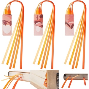 image:imageOutus Bible Ribbon Bookmarks Leather TagSimpleBlackOrange