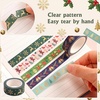 image:imageOutus 21 Rolls Christmas Gold Foil Holiday Washi Tape Decorative Retro21