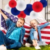 image:imageOutus 9 Pcs 250th Anniversary Paper Fan Decorations Red White Blue
