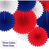 image:imageOutus 9 Pcs 250th Anniversary Paper Fan Decorations Red White Blue