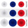 image:imageOutus 9 Pcs 250th Anniversary Paper Fan Decorations Red White Blue