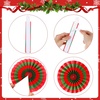 image:imageOutus 9 Pcs Christmas Hanging Decorations Candy Paper Fans Red and GreenFresh