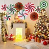image:imageOutus 9 Pcs Christmas Hanging Decorations Candy Paper Fans Red and GreenFresh