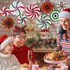 image:imageOutus 9 Pcs Christmas Hanging Decorations Candy Paper Fans Red and GreenFresh