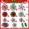 image:imageOutus 9 Pcs Christmas Hanging Decorations Candy Paper Fans Red and GreenFresh