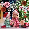 image:imageOutus 9 Pcs Christmas Hanging Decorations Candy Paper Fans Red and GreenFresh