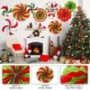 image:imageOutus 9 Pcs Christmas Hanging Decorations Candy Paper Fans Red and GreenRed and Green