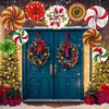 image:imageOutus 9 Pcs Christmas Hanging Decorations Candy Paper Fans Red and GreenRed and Green