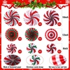 image:imageOutus 9 Pcs Christmas Hanging Decorations Candy Paper Fans Red and GreenSweet