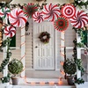 image:imageOutus 9 Pcs Christmas Hanging Decorations Candy Paper Fans Red and GreenSweet