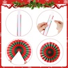 image:imageOutus 9 Pcs Christmas Hanging Decorations Candy Paper Fans Red and GreenSweet