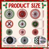 image:imageOutus 9 Pcs Christmas Hanging Decorations Candy Paper Fans Red and GreenUgly Sweater